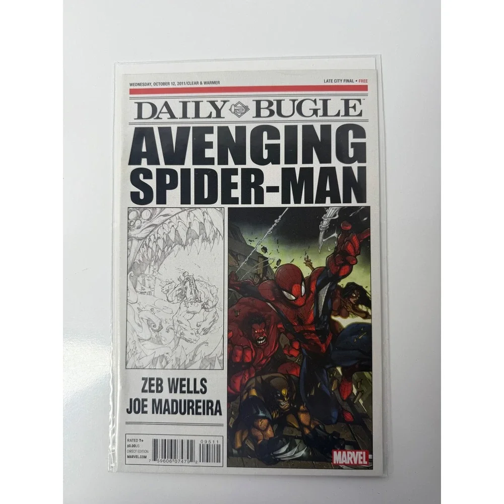 Marvel Avenging Spider-Man 1 Daily Bugle Promo Variant Zeb Wells Joe Madureira
